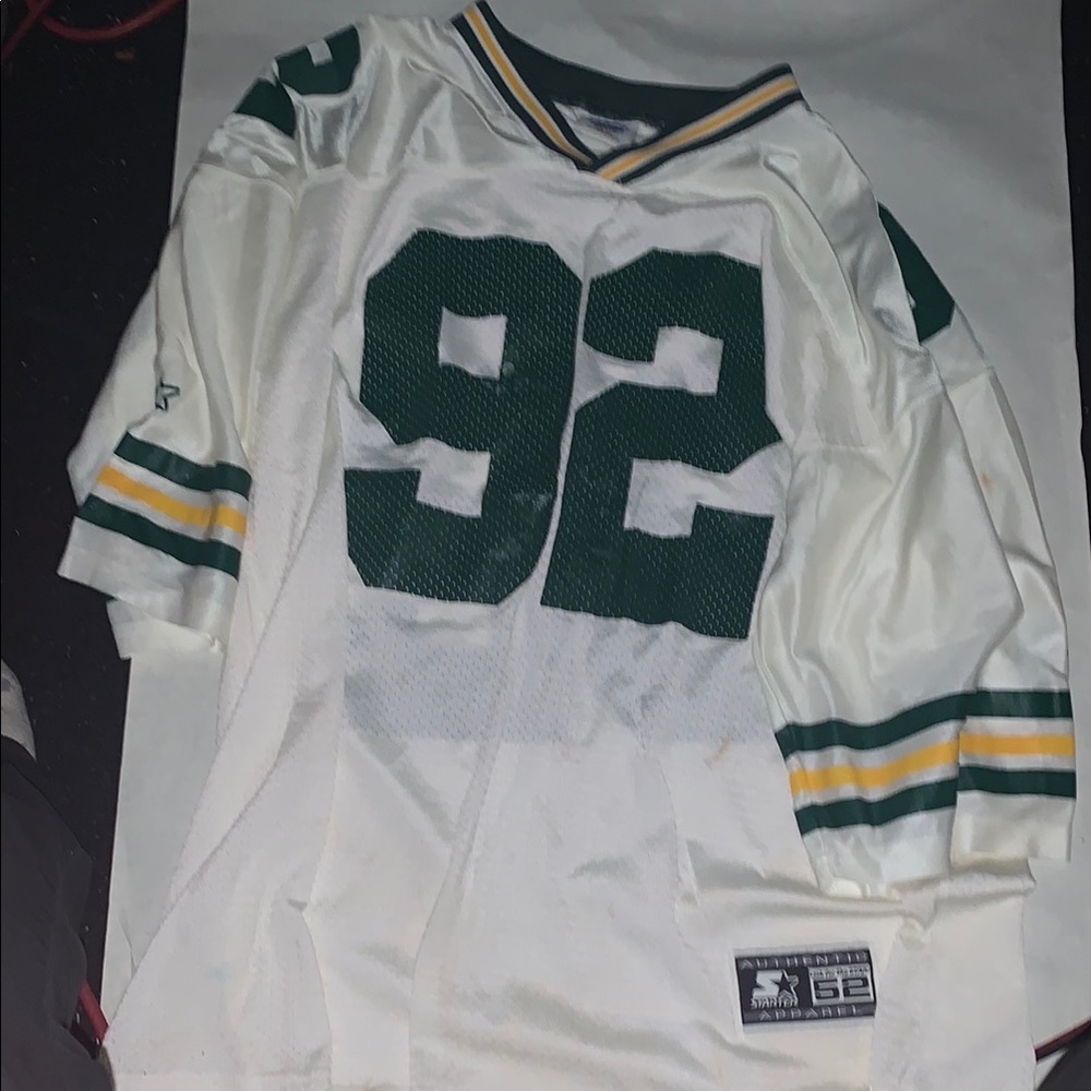 Green and White Packers Football Jersey